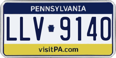 PA license plate LLV9140