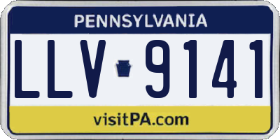 PA license plate LLV9141