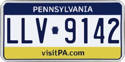 PA license plate LLV9142