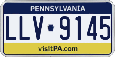 PA license plate LLV9145