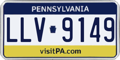 PA license plate LLV9149