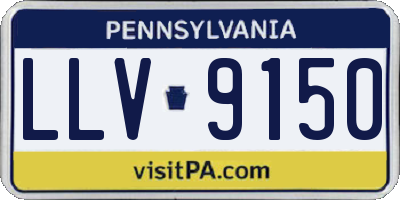 PA license plate LLV9150
