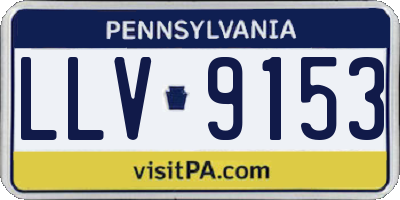 PA license plate LLV9153