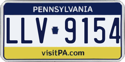 PA license plate LLV9154