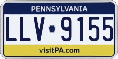 PA license plate LLV9155
