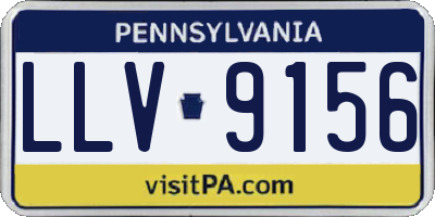 PA license plate LLV9156