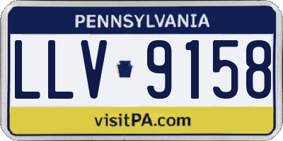 PA license plate LLV9158