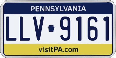 PA license plate LLV9161