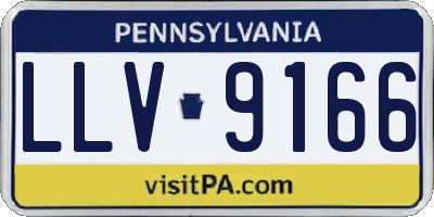 PA license plate LLV9166