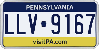 PA license plate LLV9167