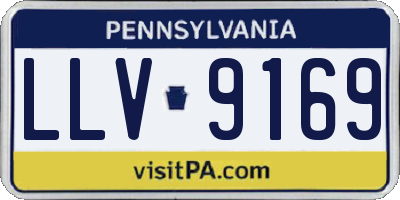 PA license plate LLV9169