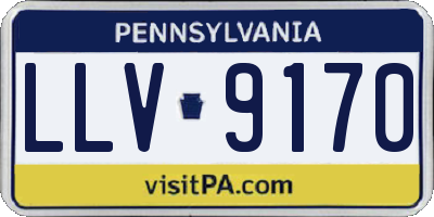 PA license plate LLV9170