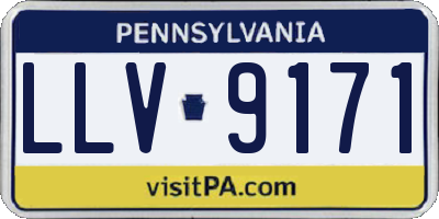 PA license plate LLV9171