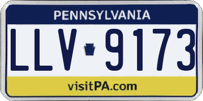 PA license plate LLV9173