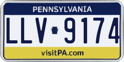PA license plate LLV9174