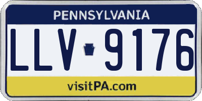 PA license plate LLV9176
