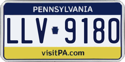 PA license plate LLV9180