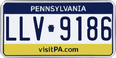 PA license plate LLV9186