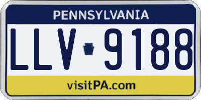PA license plate LLV9188