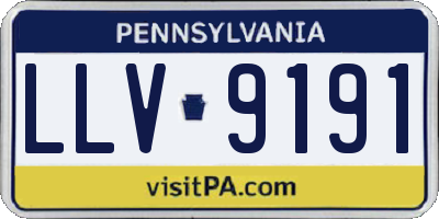 PA license plate LLV9191