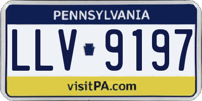 PA license plate LLV9197