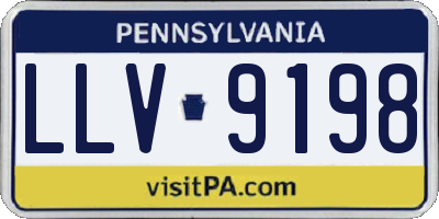 PA license plate LLV9198