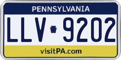 PA license plate LLV9202