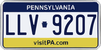 PA license plate LLV9207