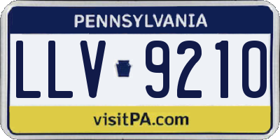 PA license plate LLV9210