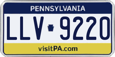 PA license plate LLV9220
