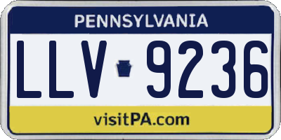 PA license plate LLV9236