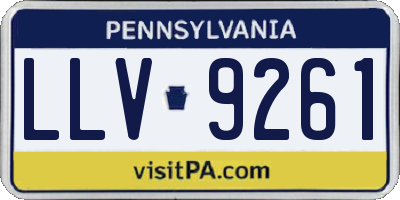 PA license plate LLV9261