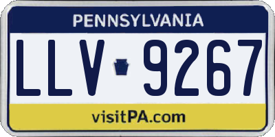 PA license plate LLV9267