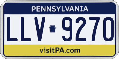 PA license plate LLV9270