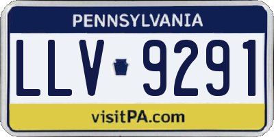 PA license plate LLV9291