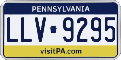 PA license plate LLV9295