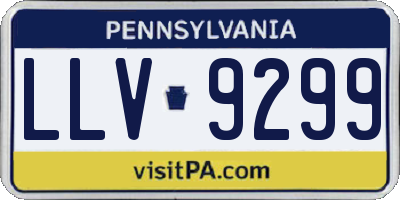 PA license plate LLV9299