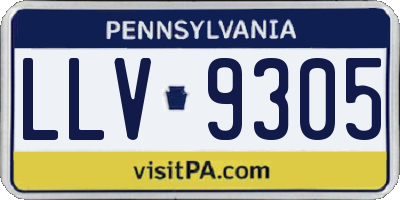 PA license plate LLV9305