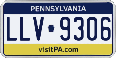 PA license plate LLV9306