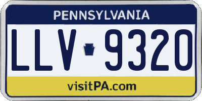 PA license plate LLV9320