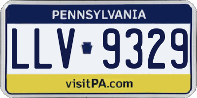 PA license plate LLV9329