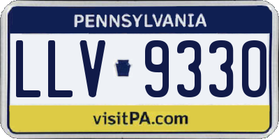 PA license plate LLV9330