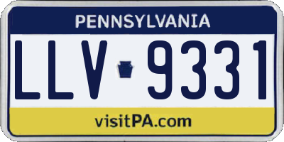 PA license plate LLV9331