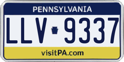PA license plate LLV9337