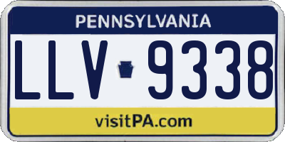 PA license plate LLV9338