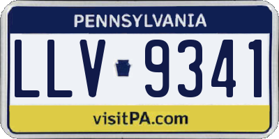 PA license plate LLV9341