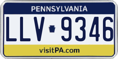 PA license plate LLV9346