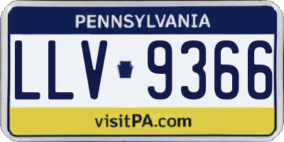 PA license plate LLV9366
