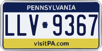 PA license plate LLV9367