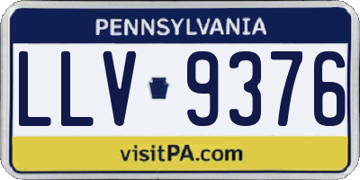 PA license plate LLV9376